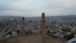 Aerial Orbit of Minarets in Herat Afghanistan