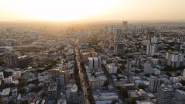 Aerial of Mogadishu During Sunset