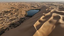 Libya Oasis in Sahara Desert