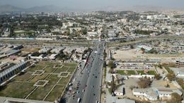Streets of Kabul Afghanistan From Above