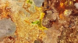 Dallol Sulphur Springs Ethiopia Top Down Aerial