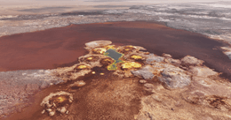 Dallol Sulphur Springs Ethiopia Aerial