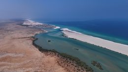 Aerial Tidal Bay Near Xaabbo Somalia