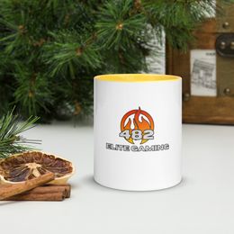 White Ceramic Mug with Colour Inside