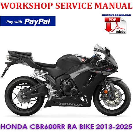 HONDA CBR600RR CBR600RA BIKE 2013-2025 WORKSHOP SERVICE REPAIR MANUAL (INSTANT DOWNLOAD)