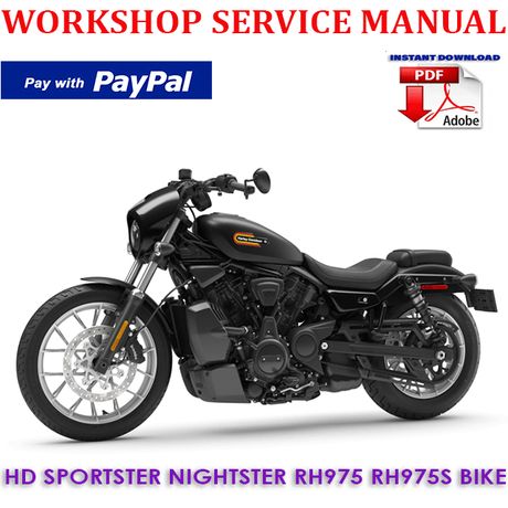 HARLEY DAVIDSON SPORTSTER NIGHTSTER RH975 RH975S BIKE REPAIR SERVICE MANUAL (INSTANT DOWNLOAD)