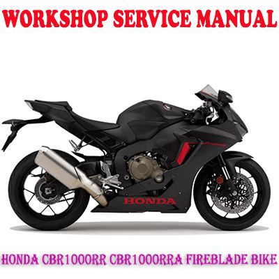 HONDA CBR1000RR CBR1000RRA FIREBLADE BIKE 2016-2018 WORKSHOP SERVICE REPAIR MANUAL (PDF DOWNLOAD)
