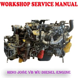HINO J08E VB WU DIESEL ENGINE WORKSHOP SERVICE REPAIR MANUAL (PDF DOWNLOAD)