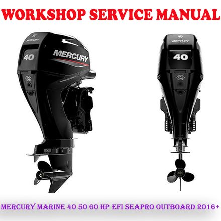 MERCURY MARINE 40 50 60 HP EFI SEAPRO OUTBOARD 2016+ WORKSHOP SERVICE REPAIR MANUAL (PDF DOWNLOAD)