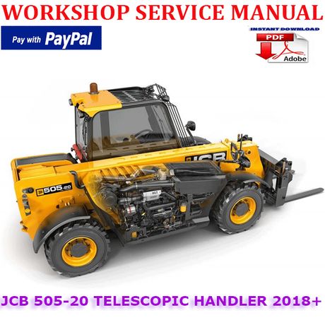 JCB 505-20 TELESCOPIC HANDLER 2018 ONWARD WORKSHOP SERVICE REPAIR MANUAL (INSTANT DOWNLOAD)