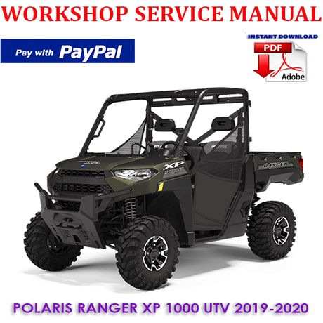 POLARIS RANGER XP 1000 UTV 2019-2020 WORKSHOP SERVICE REPAIR MANUAL (INSTANT DOWNLOAD)