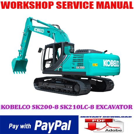 KOBELCO SK200-8 SK210LC-8 HYDRAULIC EXCAVATOR WORKSHOP SERVICE REPAIR MANUAL (INSTANT DOWNLOAD)