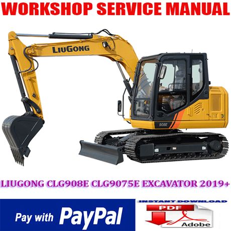 LIUGONG CLG908E CLG9075E CRAWLER EXCAVATOR 2019+ WORKSHOP SERVICE REPAIR MANUAL (INSTANT DOWNLOAD)