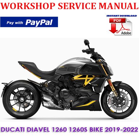 DUCATI DIAVEL 1260 1260S BIKE 2019-2022 WORKSHOP SERVICE REPAIR MANUAL (INSTANT DOWNLOAD)