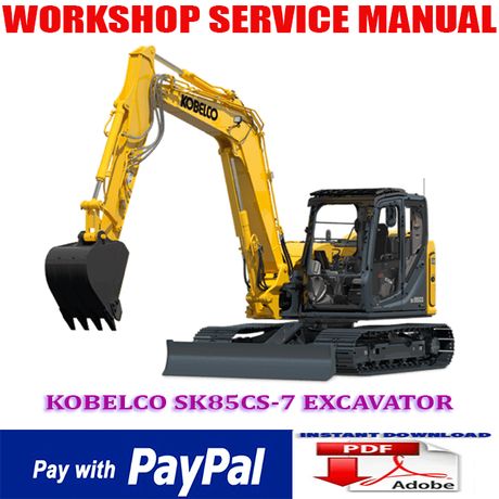 KOBELCO SK85CS-7 HYDRAULIC EXCAVATOR 2019+ WORKSHOP SERVICE REPAIR MANUAL (INSTANT DOWNLOAD)