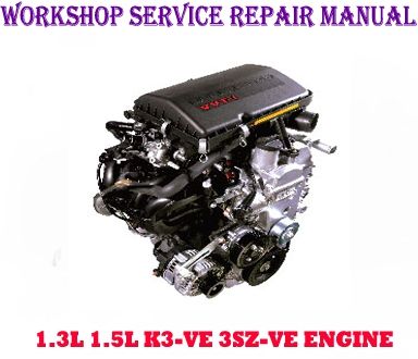 1.3L K3-VE &amp; 1.5L 3SZ-VE ENGINE WORKSHOP SERVICE REPAIR MANUAL PDF DOWNLOAD