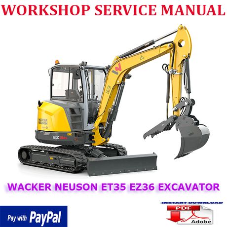 WACKER NEUSON ET35 EZ36 TRACK EXCAVATOR SERVICE REPAIR MANUAL (INSTANT DOWNLOAD)