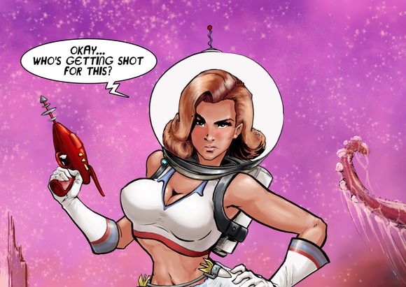Babes in SPACE art print