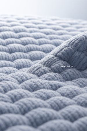 Soft Quilted Texture in Light Blue Wool – Cozy Close-Up