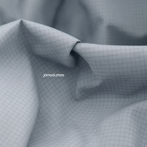 Light gray checkered textile with soft folds