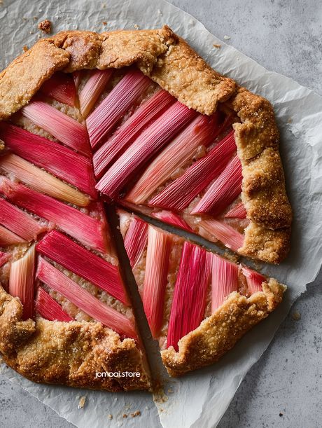 Rustic Rhubarb Galette With Lattice Pattern