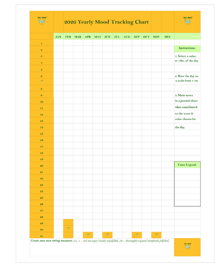 2026 Yearly Mood Tracker 