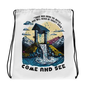 Come See A Man Drawstring Bag