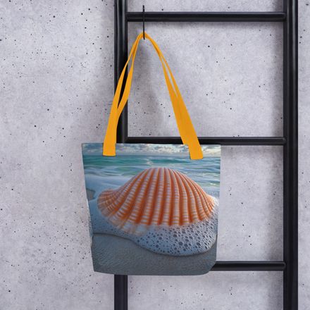  Shell&#x27;s Whisper Tote Bag: Your Escape to the Coast