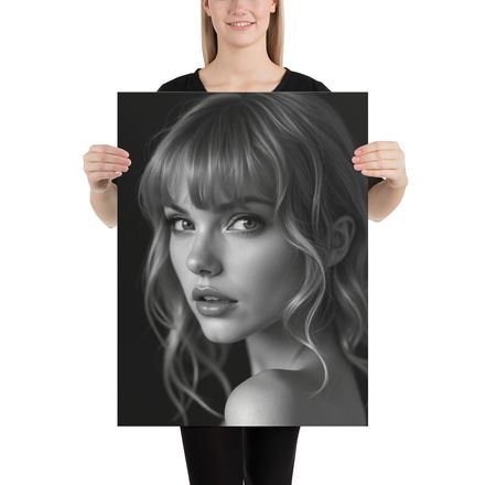 Monochrome Muse: The Intense Glare