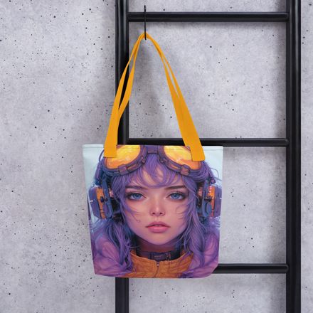 &quot;Cyberpunk Vision&quot; All-Over Print Tote Bag