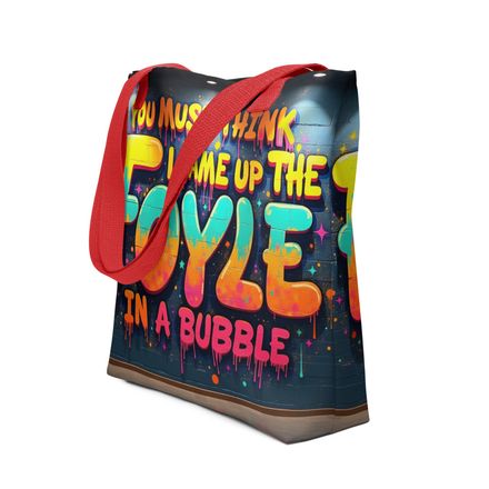 &quot;Up The Foyle In A Bubble&quot; Iconic Derry Slang Tote Bag