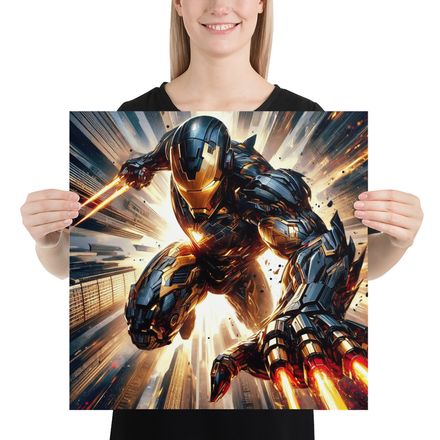Cybernetic &quot;Gold Rush&quot; Hero Poster