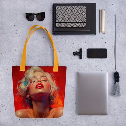 Crimson Muse All-Over Print Tote Bag