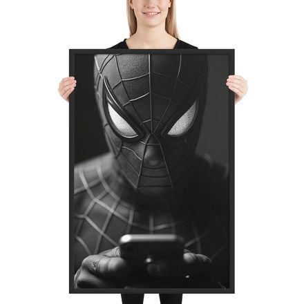 Friendly Neighborhood Text: Spider-Man B&amp;W