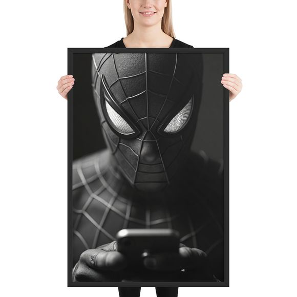 Friendly Neighborhood Text: Spider-Man B&amp;W