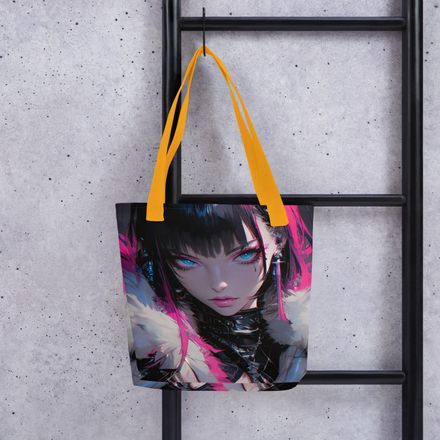 &quot;Cheeky Fuzzball&quot; All-Over Print Tote Bag