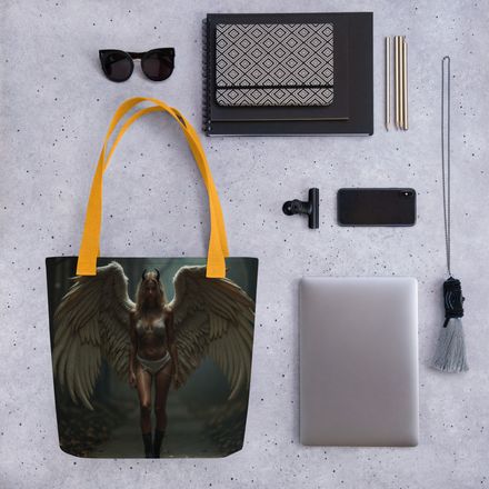 Fallen Angel Tote Bag | Dark Fantasy All-Over Print Bag