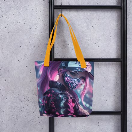 The Neon Ninja Tote Bag: Street Style Assassin