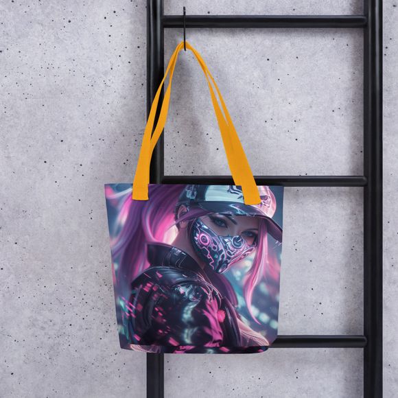 The Neon Ninja Tote Bag: Street Style Assassin