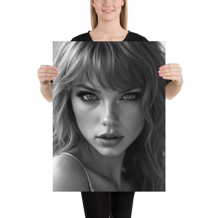 Intense Gaze in Monochrome