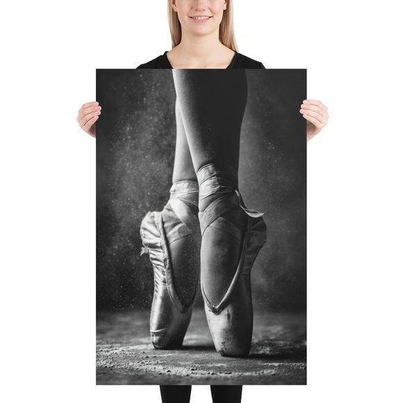 Graceful Pointe: Ballerina Black &amp; White Art Print by WHATAPRINT