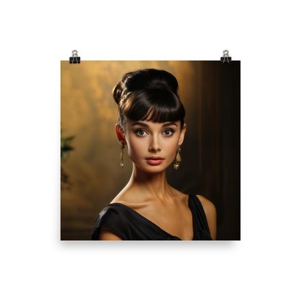 Timeless Elegance: Classic Beauty Portrait Poster