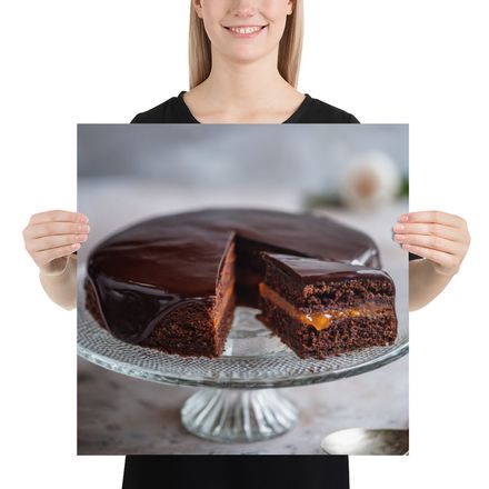 Decadent Chocolate Cake Art Print by WHATAPRINT