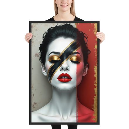 Golden Divide: High-Contrast Vogue