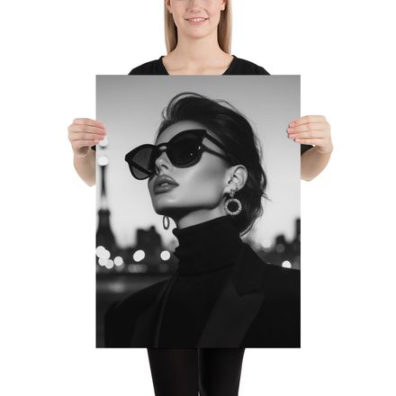 Elegant City Nights Portrait Art Print by WHATAPRINT
