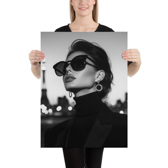 Elegant City Nights Portrait Art Print by WHATAPRINT