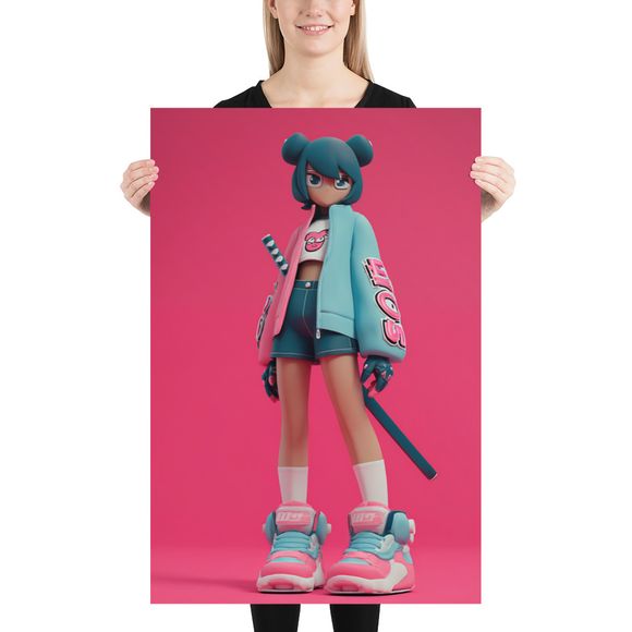 Vibrant Anime Style Character Art Print by WHATAPRINT