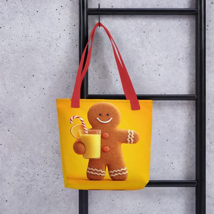 Festive Refreshment: A Cheerful Tote Bag
