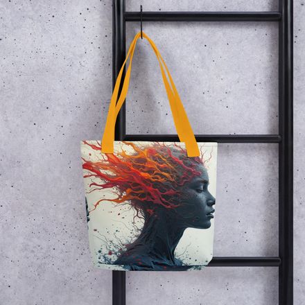 A Mind Ablaze: Premium All-Over Print Tote Bag