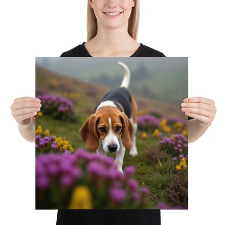Meadow Wanderer: Curious Beagle